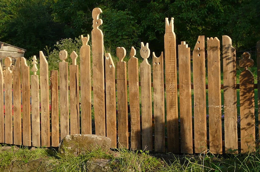 garden fence, wood fence, paling, demarcation, protection, palisade, privacy, garden decoration, plant, boundary