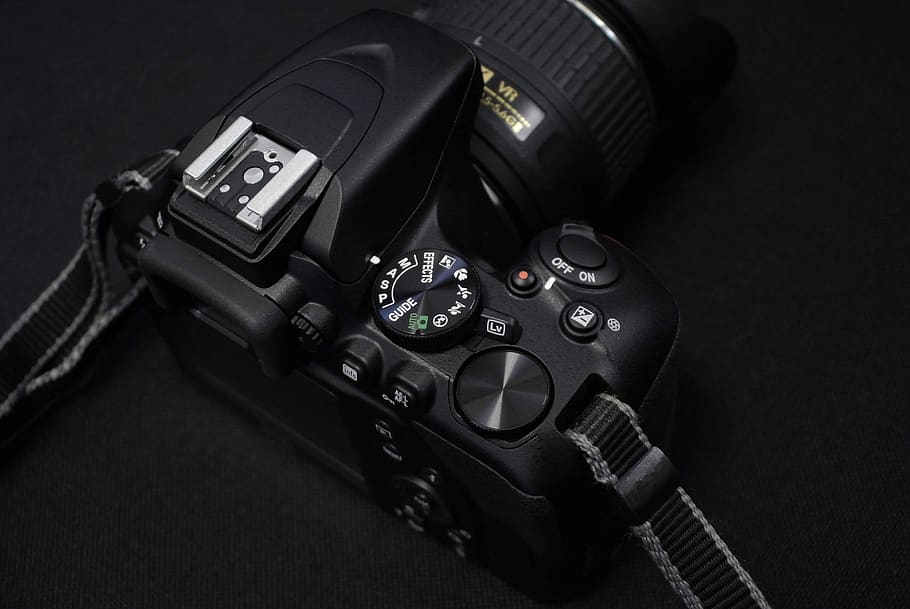 câmera, nikon, dslr, slr, preto, d3500, cor preta, tecnologia, comunicação, dentro de casa