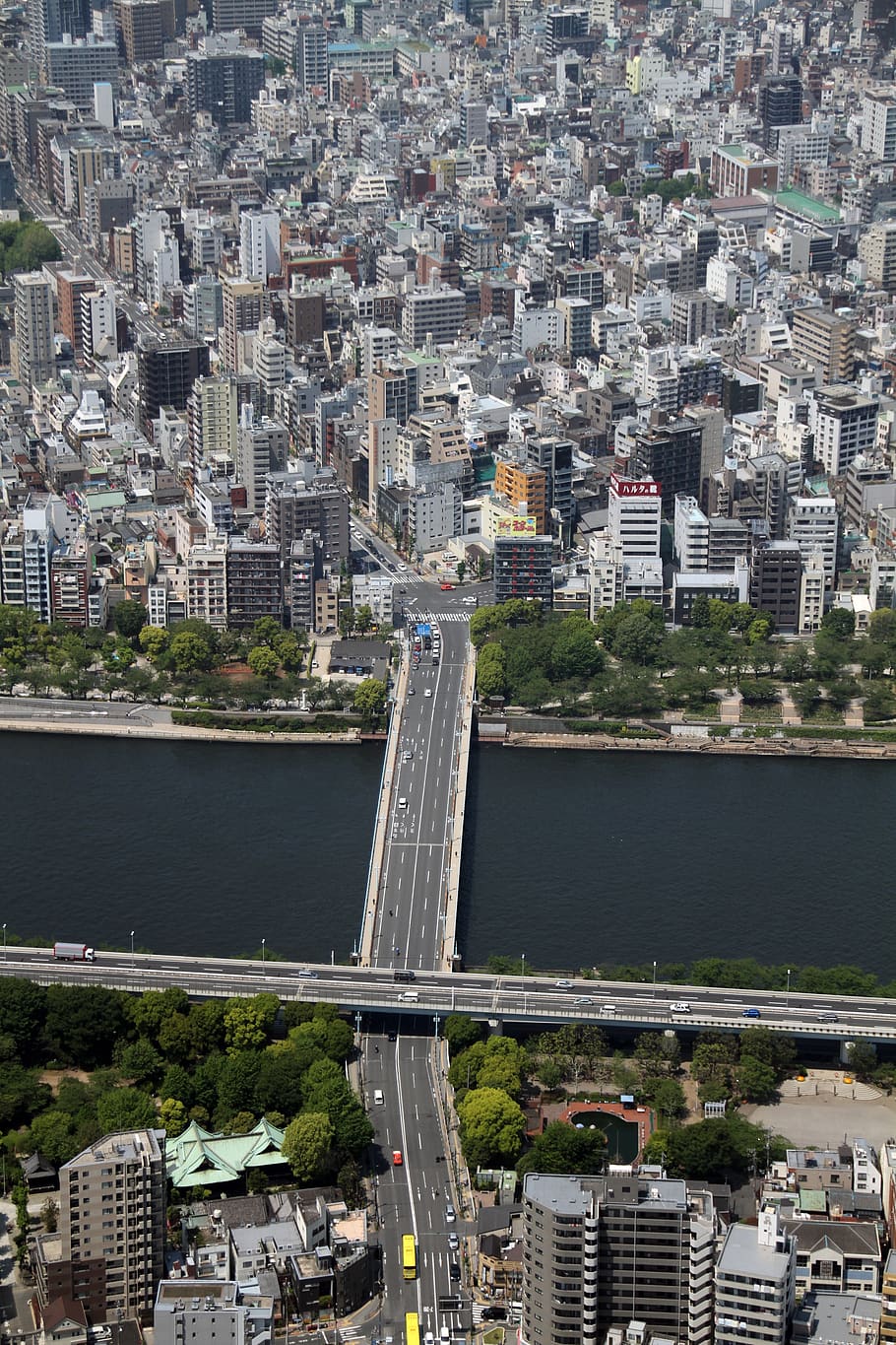 vista, tóquio, japão, torre, ponto de referência, urbano, centro da cidade, rio, exterior do edifício, arquitetura