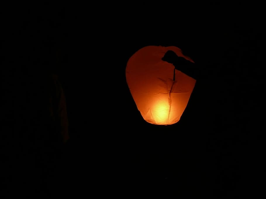happy walentine, balloon, happiness, keep lucky, lanterns luck, candle, night, illuminated, orange color, lighting equipment