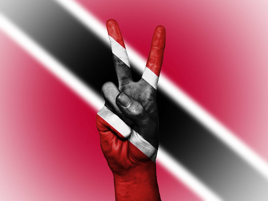 trinidad and tobago, peace, hand, nation, background, banner, colors, country, ensign, flag