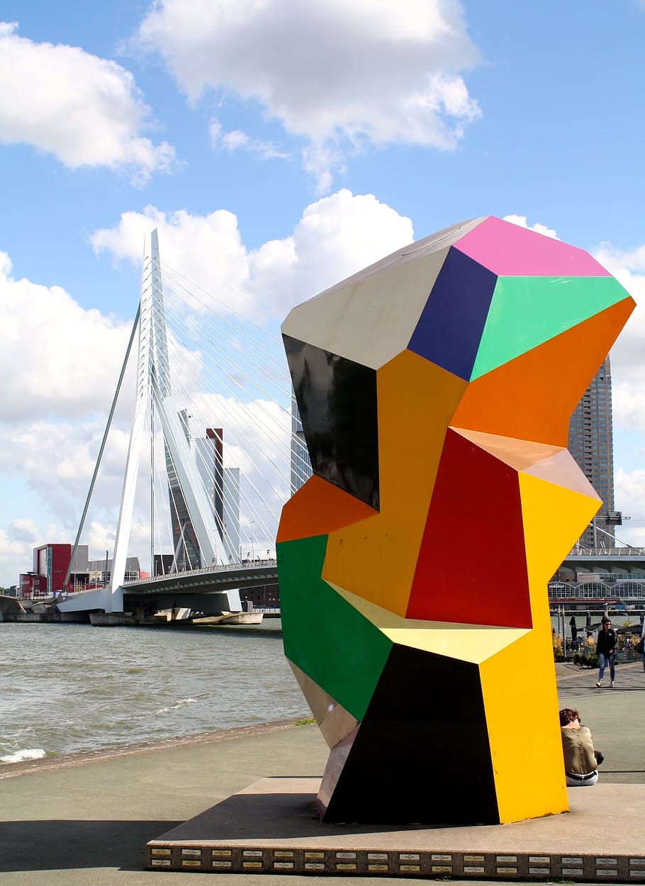 アート, 彫刻, 現代美術, 色, 芸術, ロッテルダム, 空, 雲-空, 建築, 構築された構造