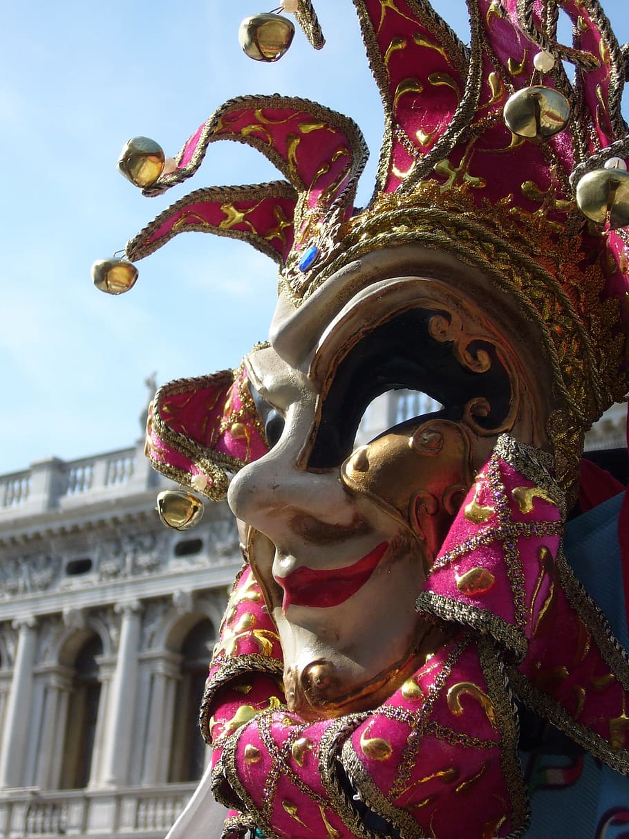 italy, venezia, mask, carnival, jingle bells, colors, masquerade, art and craft, representation, creativity