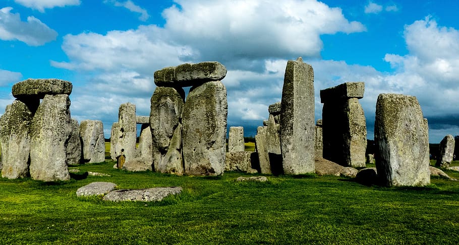 formación de roca gris, Stonehenge, Piedras de pie, Antigua, inglaterra, prehistórica, wiltshire, punto de referencia, turismo, círculo