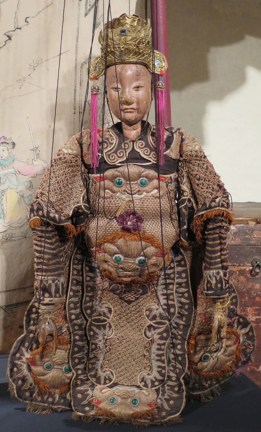marionette, male, quanzhou, fujian, lin, liu, hsin, museum, puppet, control