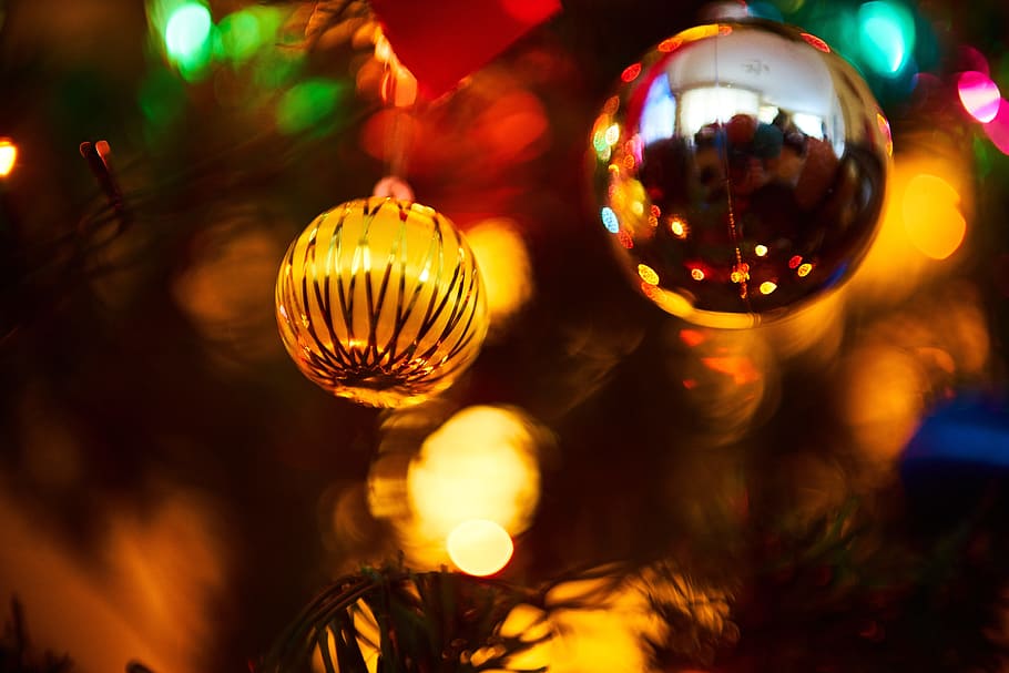 ornament, light, celebration, gift, new year, home, abstract, ball, background, macro