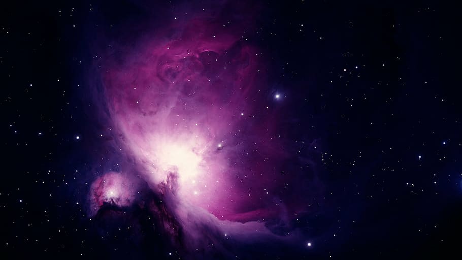 ungu, galaksi bintang, digital, wallpaper, orion nebula, emisi nebula, konstelasi orion, orion, ngc 1976, ngc 1982