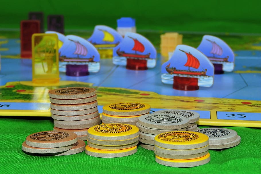 boat, game, board game, money, browse, pastime, trade, gaming table, multi colored, large group of objects