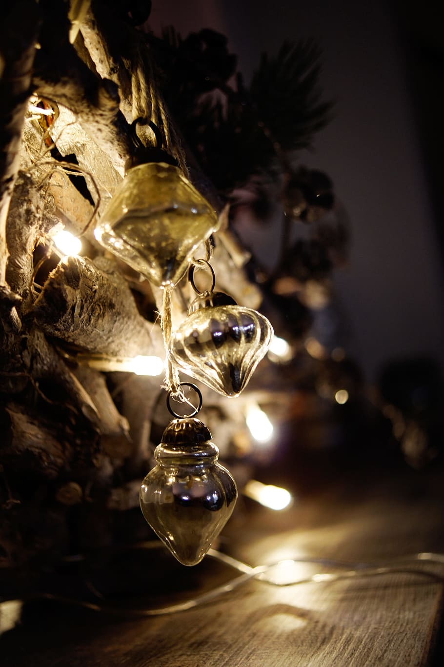 Natal, perhiasan, kedatangan, cahaya, liburan, akhir tahun, perak, diterangi, peralatan pencahayaan, dekorasi