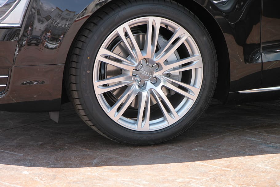 gray, car wheel, tire, audi, cars, diesel, sedan, speed, sport, turbo