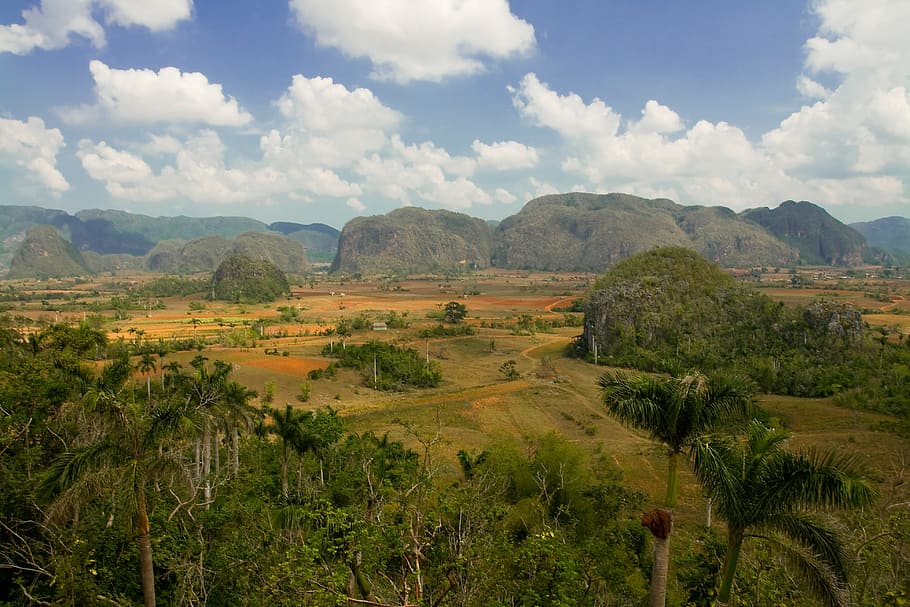 landscape, taken, cuba., spectacular, rock formations, lush, tropical, climate, area, named