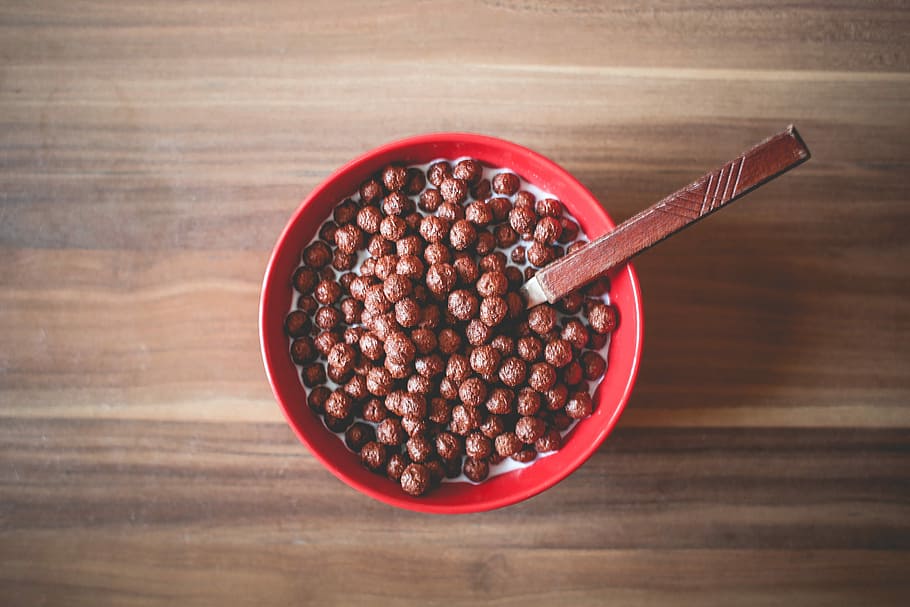 chocolate cereal balls breakfast, Chocolate, Cereal, Balls, Breakfast, chocolate balls, food, hungry, morning, sweet