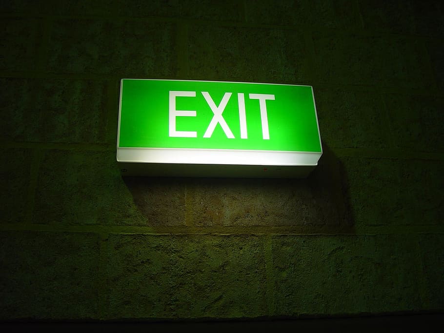 exit signage, exit, signs, symbol, glowing, icon, green, emergency, safety, doorway
