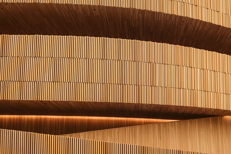 brown, building, wooden, design, art, architecture, pattern, indoors, wood - material, full frame