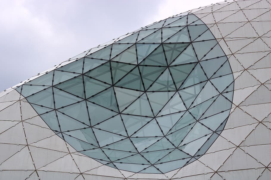netherlands, eindhoven, building, architecture, mall, shopping, dome, glass, modern, exterior