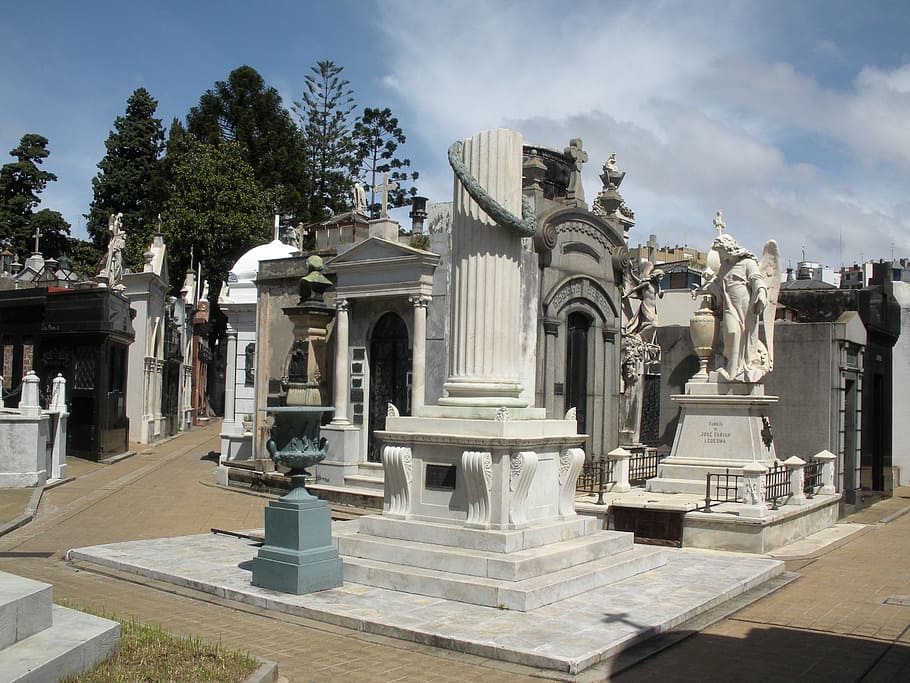 buenos aires, the recoleta cemetery, mausoleum, tomb, monument, argentina, architecture, sky, sculpture, built structure