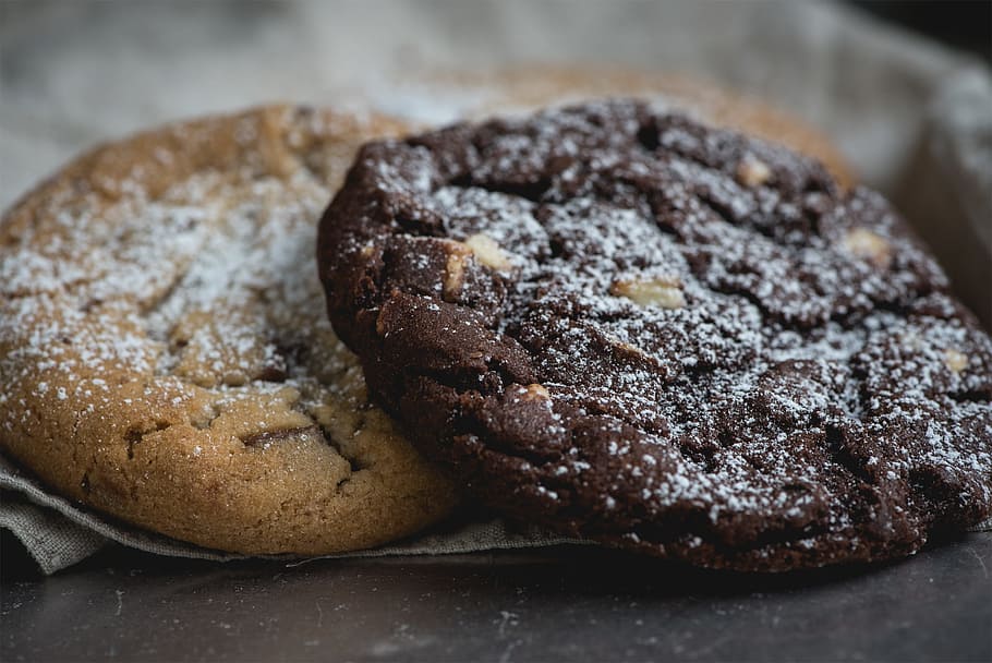 cookies, chocolate cookie, nut cookie, lighter cookie, dark cookie, delicious, eat, food, sweet, nibble