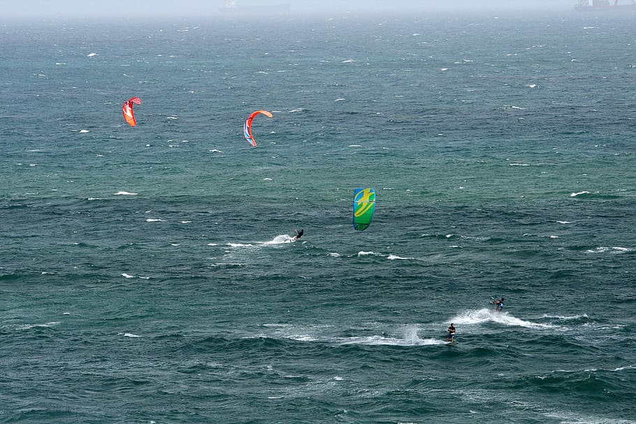 windsurfing canopies, canopies, Windsurfing, Canopies, windsurfing canopies, colourful, sails, wind, sea, ocean, white horses