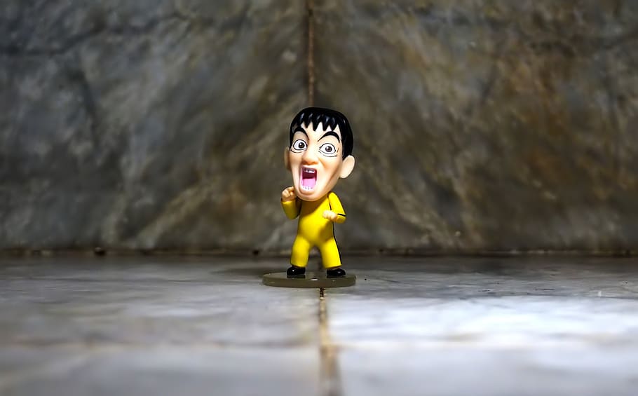 funny mr lee, yellow, overall, outfit, man, male, funny, fight, japanese, anime