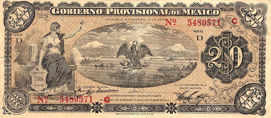 pesos, banknote, mexico, money, currency, note, finance, exchange, cash, old
