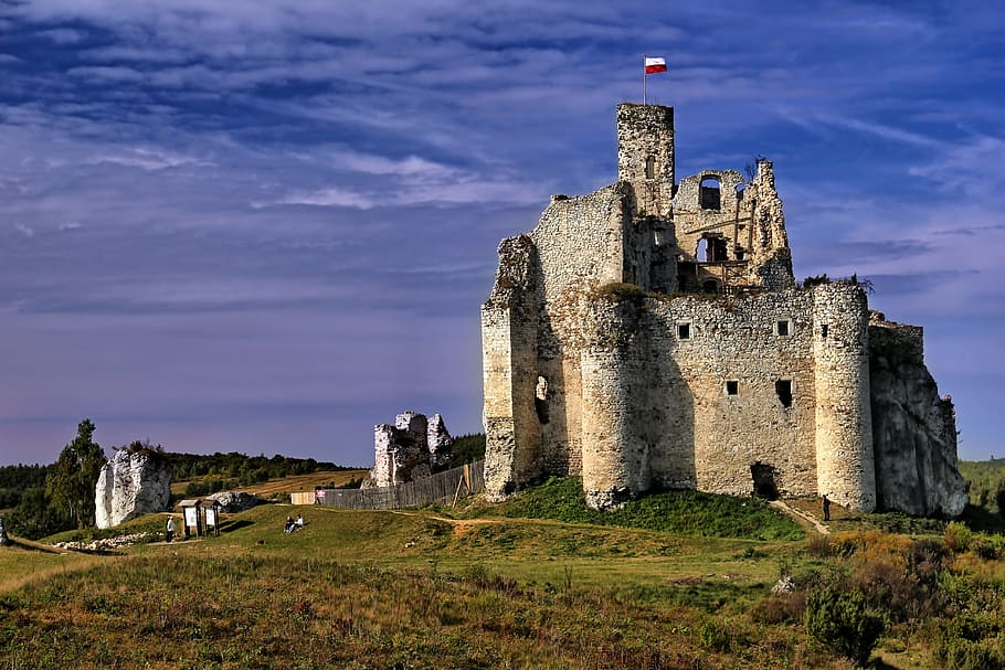regla, fotografía de tercios, castillo, mirow, castillo en mirow, monumento, polonia, las ruinas de la, historia, paisaje