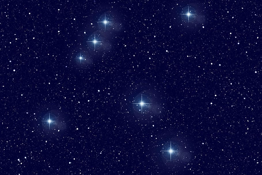 estrellas, cielo, estrella, constelación, universo, adler, sol, espacio, todos, cosmos