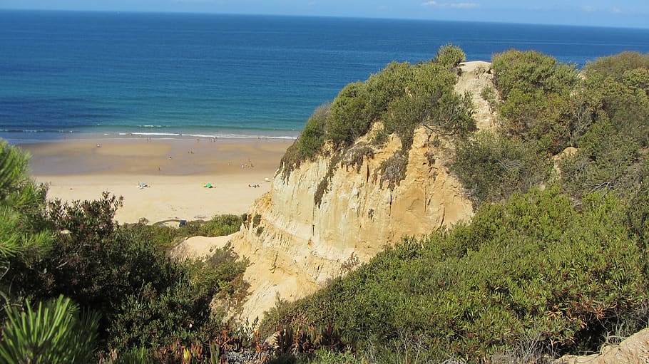 portugal, costa da caparica, dunes, beach, atlantic, landscape, coast line, nature, water, sea