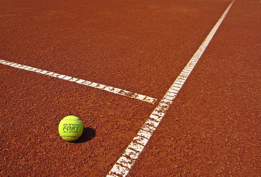 녹색, 테니스 공, 바닥, 스포츠, 테니스, 공, 집 밖의, 경기, 놀이, 슬래그 필드
