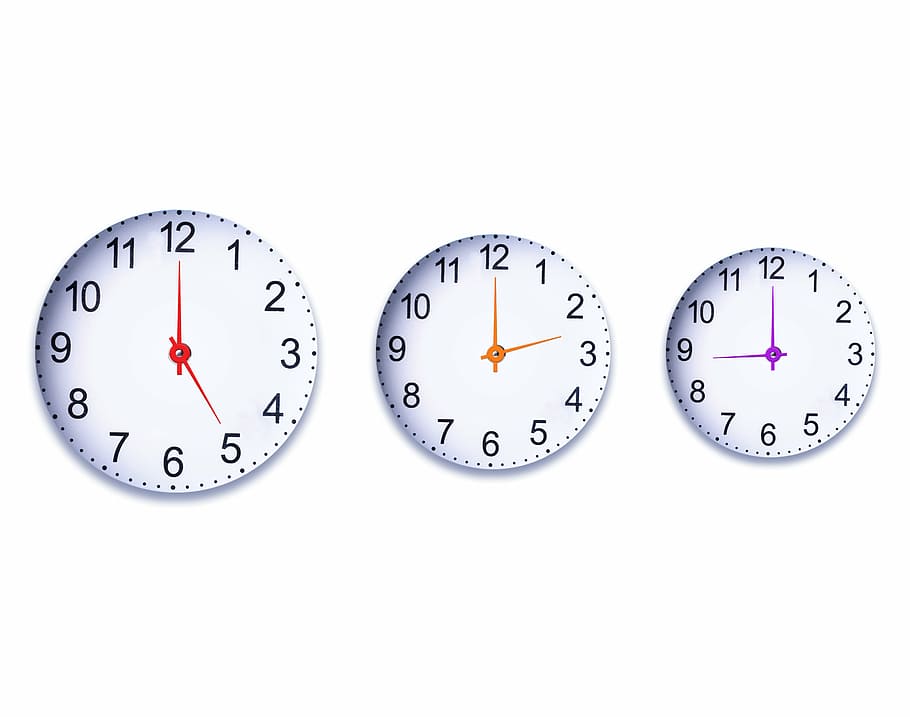 1er, 1er reloj, señalando, 5:00, reloj, hora, imagen, fondo blanco, blanco, tiempo