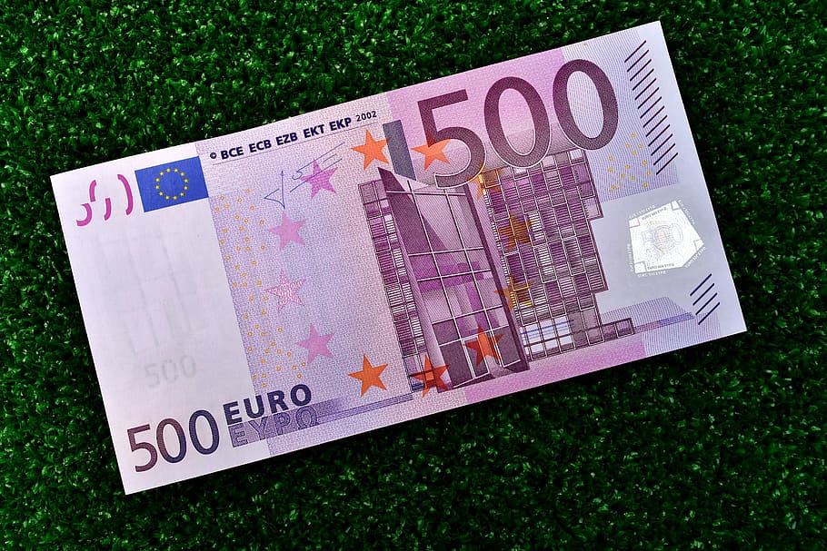 Euro, Dollar Bill, Money, Currency, 500, paper money, 500 euro, finance, banknote, seem