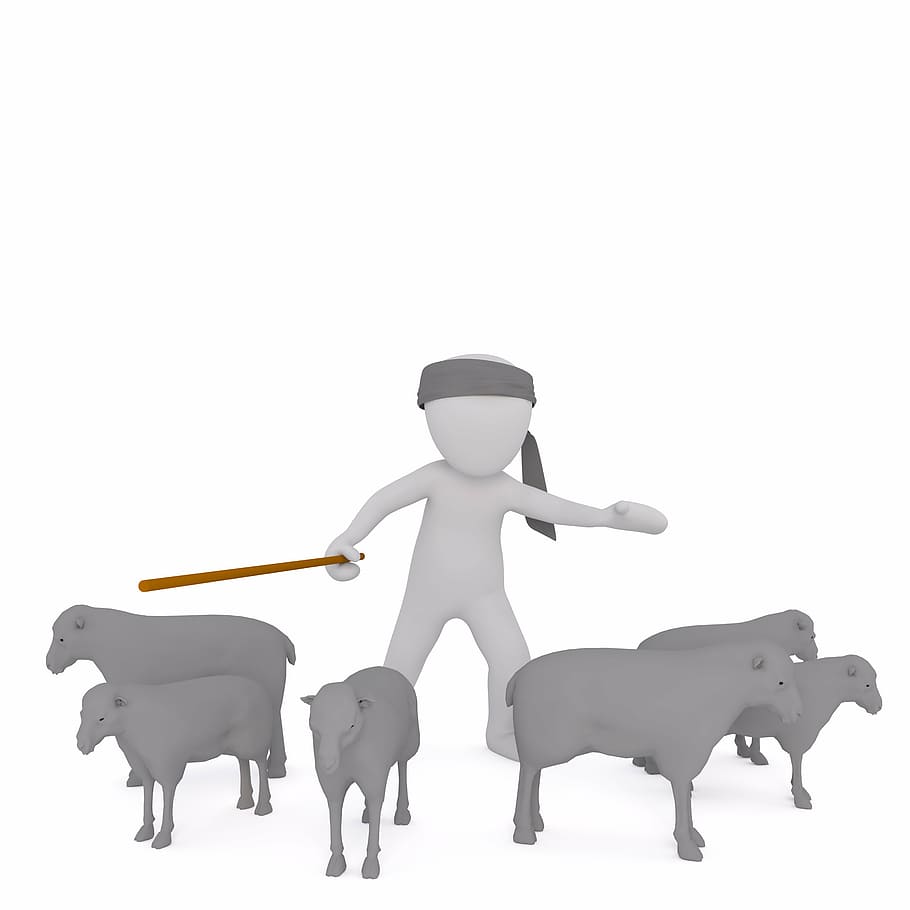 shepherd animated character, white male, 3d model, isolated, 3d, model, full body, white, schäfer, sleeper