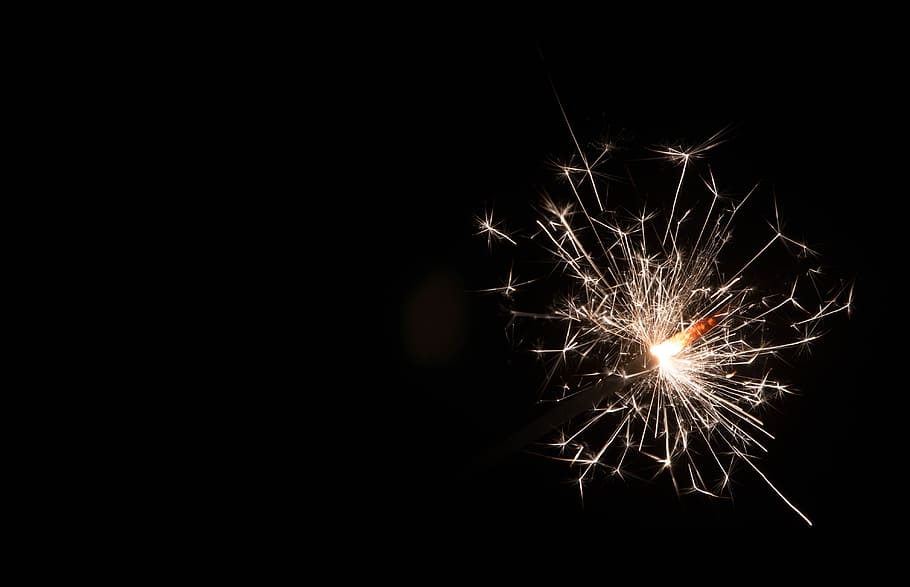 person holding sparkler, Happy, New Year, Old And New, happy newyear, color, fireworks, light, night, party
