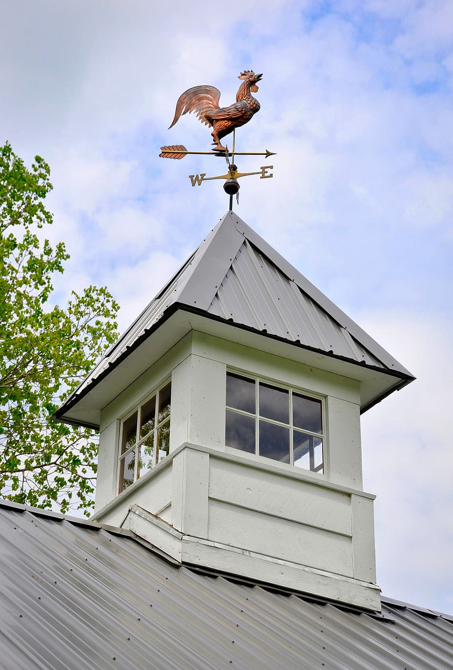 Weather Vane, Antique, Cupola, Farm, barn, rooster, cooper, compass, west, east south