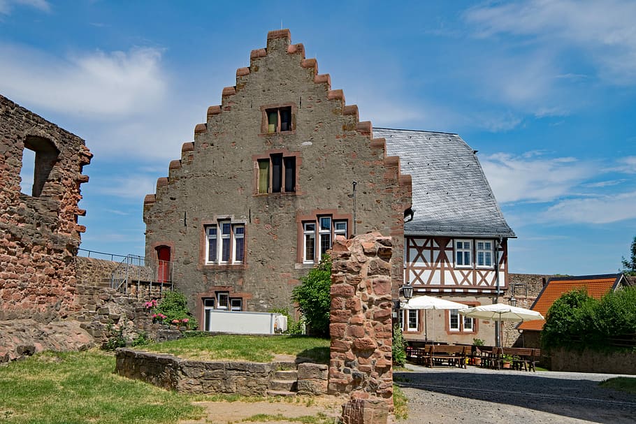 Otzberg, Odenwald, Hesse, Germany, veste, architecture, places of interest, ruin, building, europe