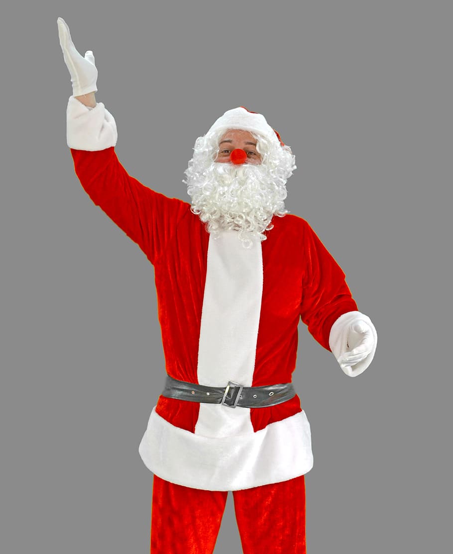 人, 身に着けている, サンタクロースの衣装, サンタ, サンタクロース, ニコラス, クリスマス, 赤, 鼻, レッドカラント