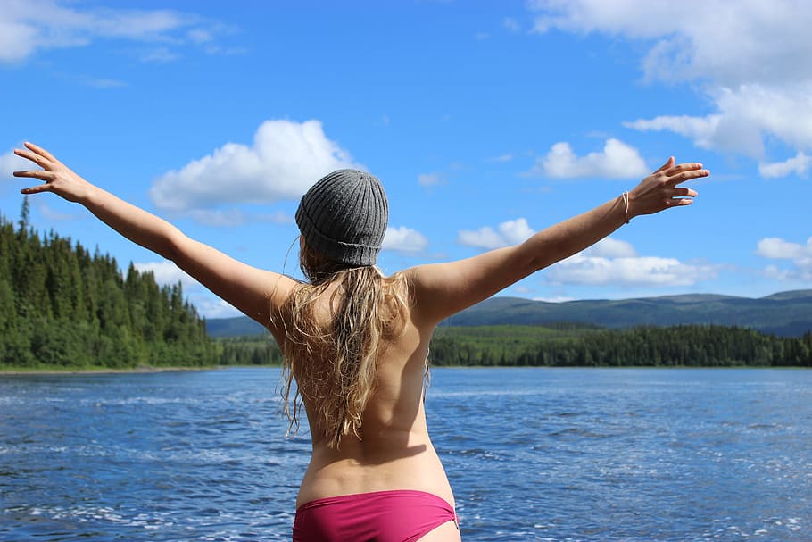 Sweden, Nature, Water, River, Himmel, summer, bathing, holiday, summer pictures, blue