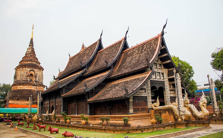 measure, chiang mai thailand, pagoda, ancient, thailand, wat lok moli, architecture, religion, built structure, place of worship