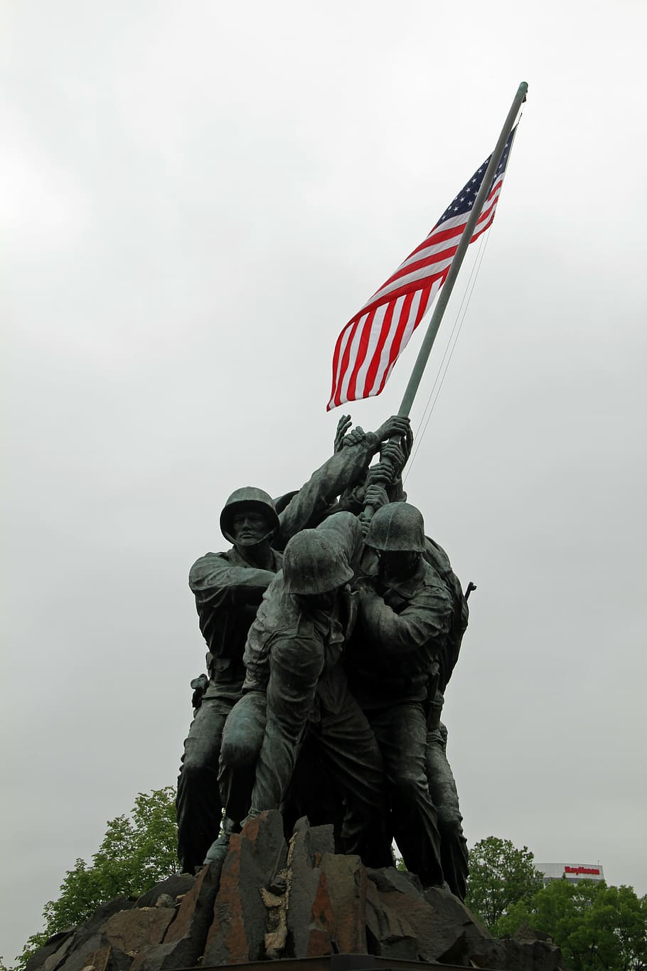 memorial, veteranos, segunda guerra mundial, soldado, washington dc, escultura, representación, estatua, patriotismo, representación humana