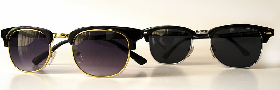 Óculos de sol, moda, Rayban, lentes, óculos, proteção, reflexão, fundo branco, oculos de sol, cortar