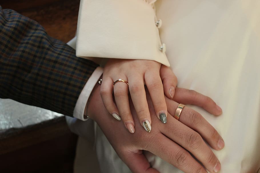 mano, anillo, matrimonio, mujer, gente, hombre, parejas, niña, dedo, amor