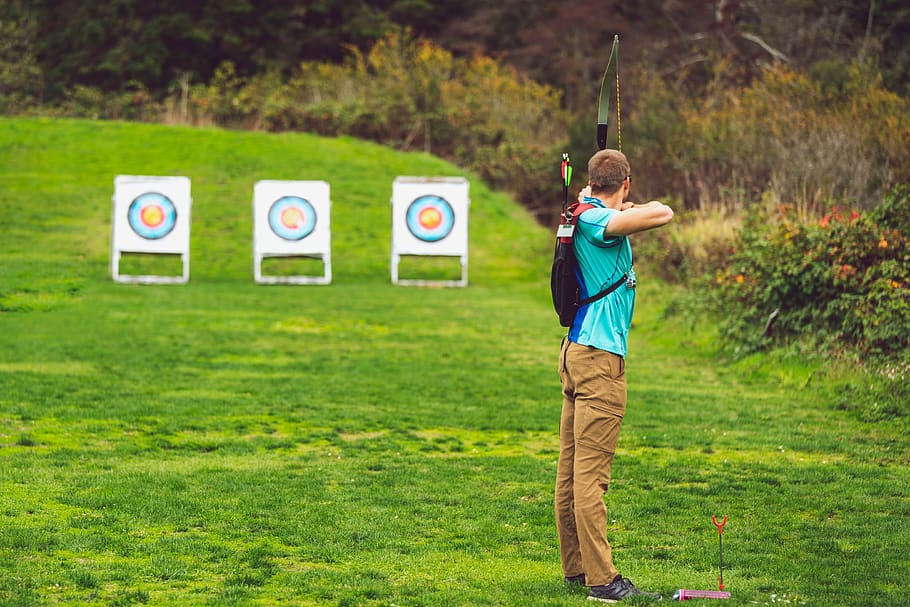 archery, archer, delivering, arch, shoot, marksmanship, hits, target, objectives, arrow