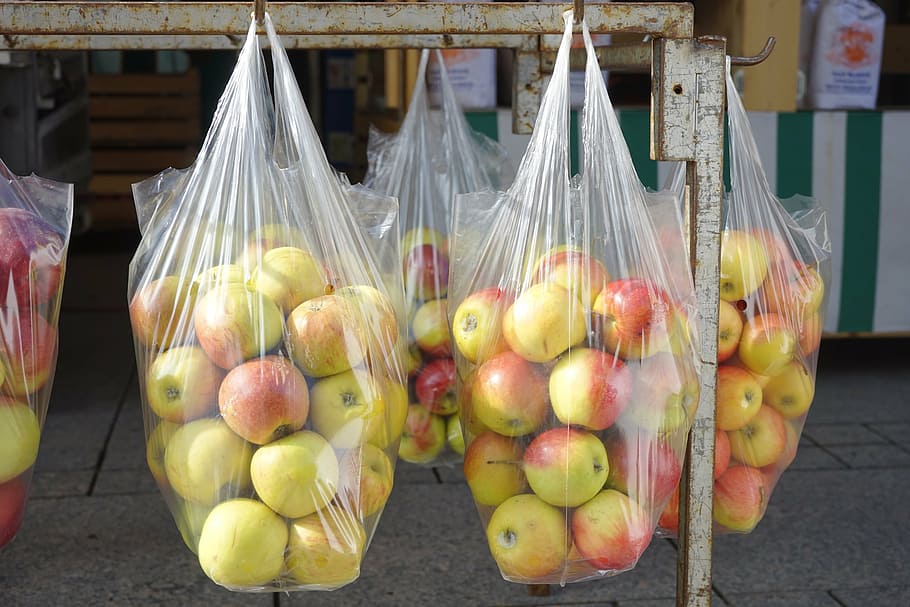 green, red, apples, apple, apple sales, market, fruit, vitamins, frisch, healthy