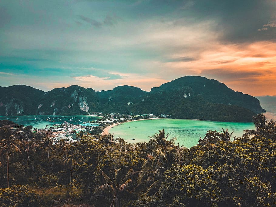 isla, tailandia, phi phi island, phuket, viajes, belleza, mar, sol, playa, cielo