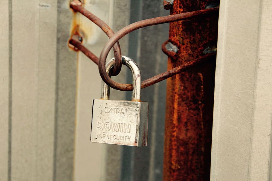 castle, security, metal, sure, padlock, locks to, close, closed, lockable, security lock