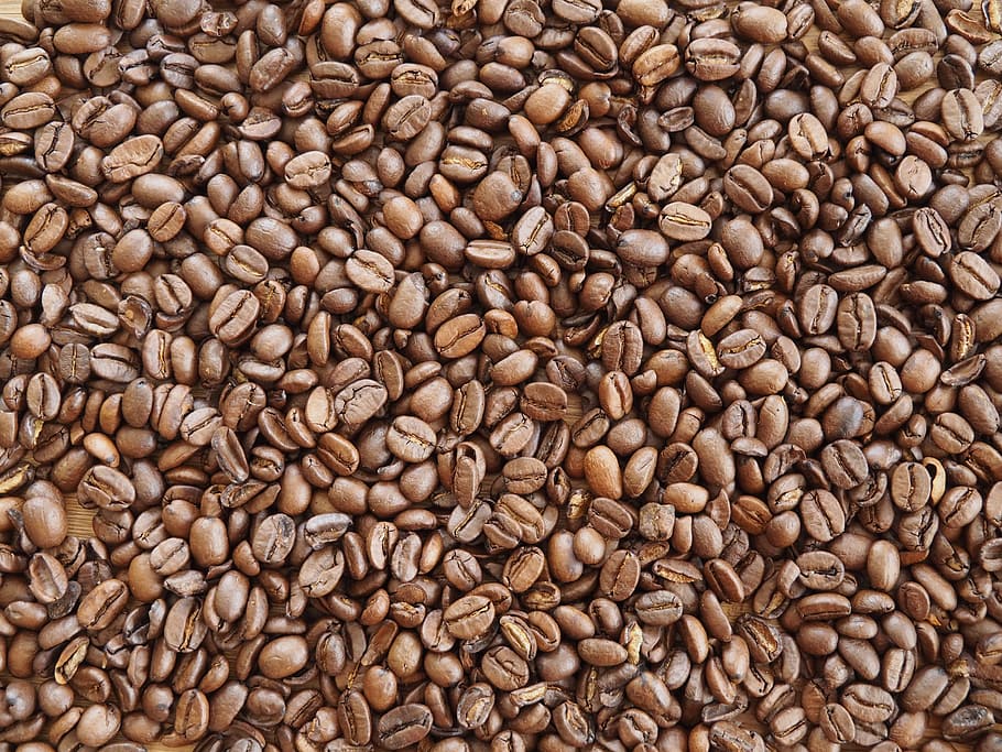 coffee beans, coffee, brown, caffeine, beans, roasted, aroma, aromatic background, whole bean coffee, food and drink