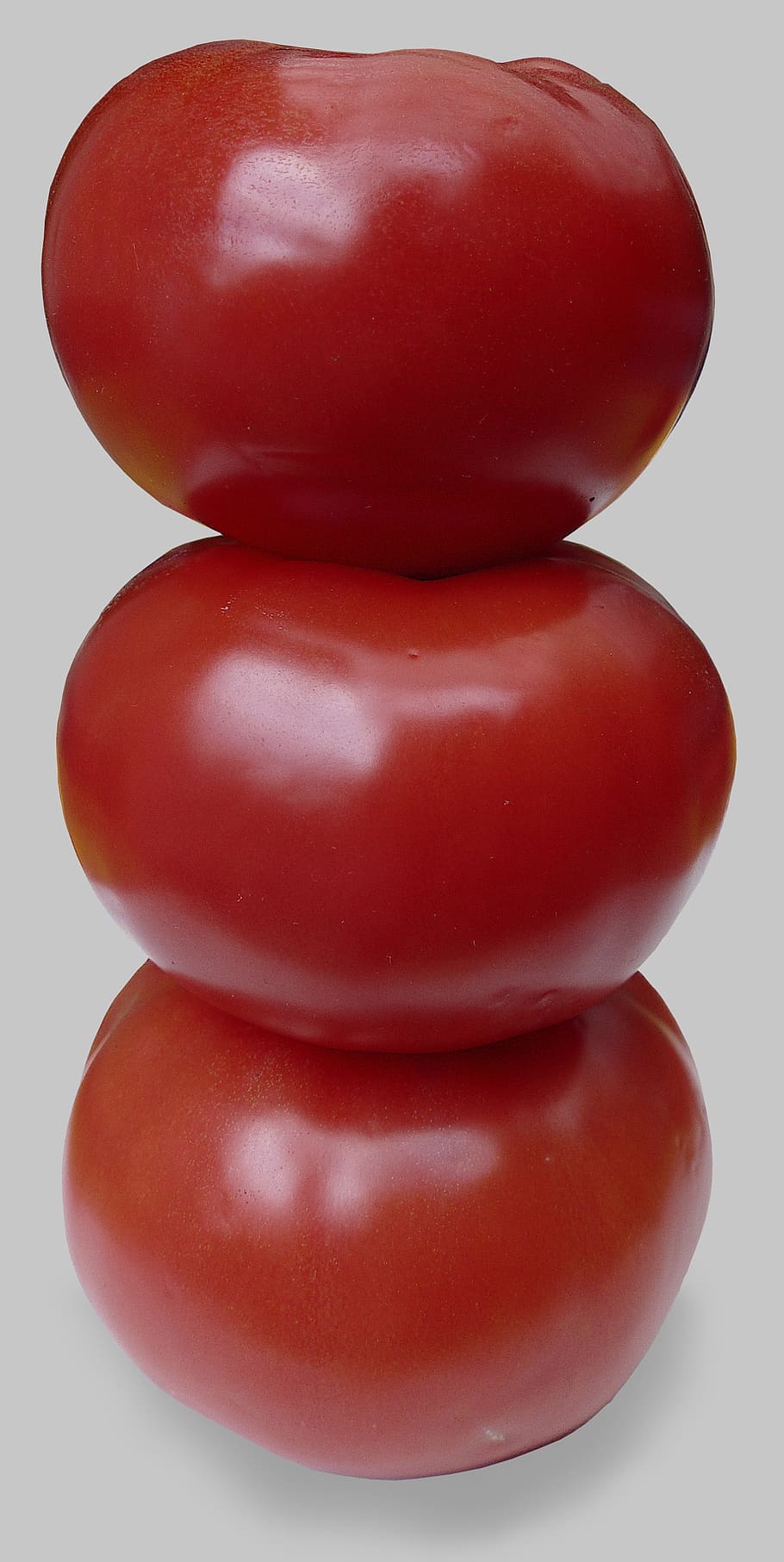 tomate, filete de ternera, apilado, crecido, solanum lycopersicum, xitomatl, nachtschattengewächs, rojo, vegetales, paradeisapfel