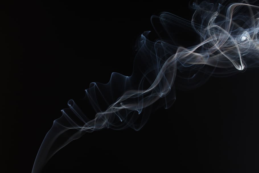 smoke, light, black, background, white, movement, black background, studio shot, smoke - physical structure, copy space
