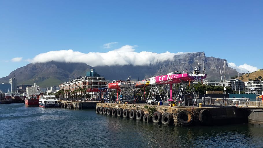 selatan, afrika, Table Mountain, Cape Town, Afrika Selatan, foto, gunung, domain publik, pelabuhan, air
