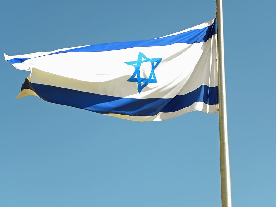 Bandera de Israel, Israel, bandera, azul, blanco, estrella, David, nacional, símbolo, país