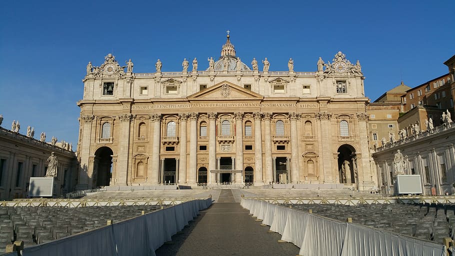 gothic, cathedral, calming, sky, st peter, st peter's basilica, peter, rome, vatican, basilica